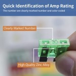 Fusible de voiture standard de 80 pièces, kit d'assortiment de fusibles (1A/3A/5A/10A/15A/20A/30A/40A) Fusible à lame automobile pour camping-car, camion, marine, accessoires automobiles