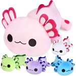KMUYSL Jouets en peluche Axolotl pour garçons et filles âgés de 0 1 2 3 4 5 6 7 8 ans et plus - Animal en peluche Axolotl maman avec 4 bébés axolotls dans son ventre, cadeaux d'anniversaire de Noël pour bébé, tout-petit, enfants KMUYSL Jouets en peluche Axolotl pour garçons et filles âgés de 0 1 2 3 4 5 6 7 8 ans et plus - Animal en peluche Axolotl maman avec 4 bébés axolotls dans son ventre, cadeaux d'anniversaire de Noël pour bébé, tout-petit, enfants