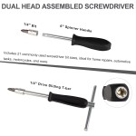 Jeu de 46 tournevis, clé à cliquet à petite douille, jeu de douilles métriques de 1/4 pouces et de clés à cliquet avec barre d'extension, ensemble d'outils compacts de mise à niveau pour voiture