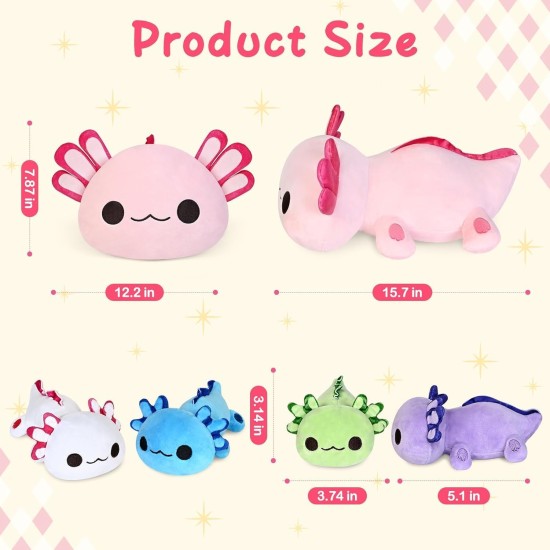 KMUYSL Jouets en peluche Axolotl pour garçons et filles âgés de 0 1 2 3 4 5 6 7 8 ans et plus - Animal en peluche Axolotl maman avec 4 bébés axolotls dans son ventre, cadeaux d'anniversaire de Noël pour bébé, tout-petit, enfants KMUYSL Jouets en peluche Axolotl pour garçons et filles âgés de 0 1 2 3 4 5 6 7 8 ans et plus - Animal en peluche Axolotl maman avec 4 bébés axolotls dans son ventre, cadeaux d'anniversaire de Noël pour bébé, tout-petit, enfants