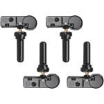 Capteur TPMS, capteur de surveillance de pression des pneus GM 315 MHz compatible pour Chevy Silverado GMC Cadillac Buick Pontiac Saturn Hummber Saab Remplace # 13598771 13598772 13586335 13581558 Lot de 4