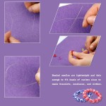 Lot de 58 aiguilles à perles pour la fabrication de bijoux, aiguilles à gros chas, aiguilles à perles ultra fines en acier inoxydable, chas flexible, parfaites pour les perles, la broderie et les travaux manuels.