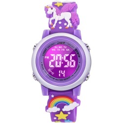 Montres étanches de dessin animé 3D pour filles avec alarme - Meilleurs cadeaux de jouets pour les filles de 3 à 12 ans