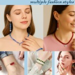 Perles de verre pour la fabrication de bijoux, 1300 pièces + 8 mm, 48 couleurs, perles rondes en verre de cristal, kit de fabrication de bracelets, kit de démarrage de perles pour cadeaux d'artisanat d'art de vacances d'anniversaire Perles de verre pour la fabrication de bijoux, 1300 pièces + 8 mm, 48 couleurs, perles rondes en verre de cristal, kit de fabrication de bracelets, kit de démarrage de perles pour cadeaux d'artisanat d'art de vacances d'anniversaire