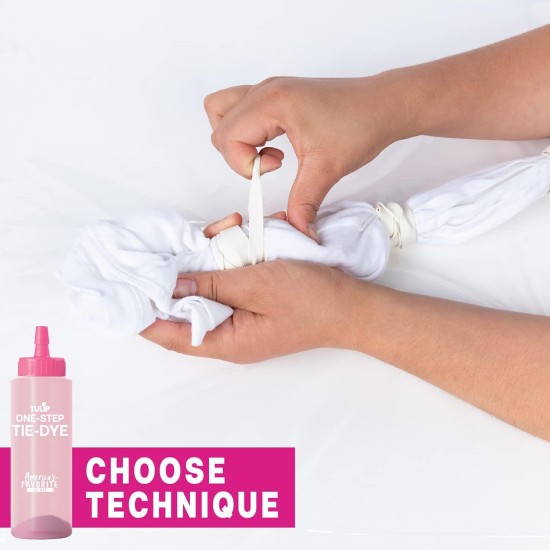 Tulip Kit de teinture en une étape, 4 couleurs à rayures, activité de bricolage et idée cadeau, multicolore