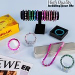 Perles de verre pour la fabrication de bijoux, 1300 pièces + 8 mm, 48 couleurs, perles rondes en verre de cristal, kit de fabrication de bracelets, kit de démarrage de perles pour cadeaux d'artisanat d'art de vacances d'anniversaire Perles de verre pour la fabrication de bijoux, 1300 pièces + 8 mm, 48 couleurs, perles rondes en verre de cristal, kit de fabrication de bracelets, kit de démarrage de perles pour cadeaux d'artisanat d'art de vacances d'anniversaire