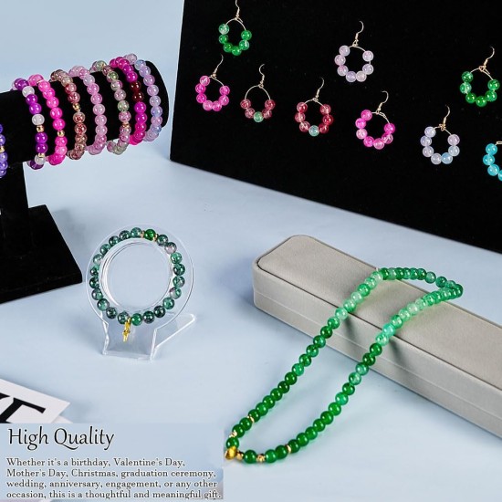 Perles de verre pour la fabrication de bijoux, 1300 pièces + 8 mm, 48 couleurs, perles rondes en verre de cristal, kit de fabrication de bracelets, kit de démarrage de perles pour cadeaux d'artisanat d'art de vacances d'anniversaire Perles de verre pour la fabrication de bijoux, 1300 pièces + 8 mm, 48 couleurs, perles rondes en verre de cristal, kit de fabrication de bracelets, kit de démarrage de perles pour cadeaux d'artisanat d'art de vacances d'anniversaire