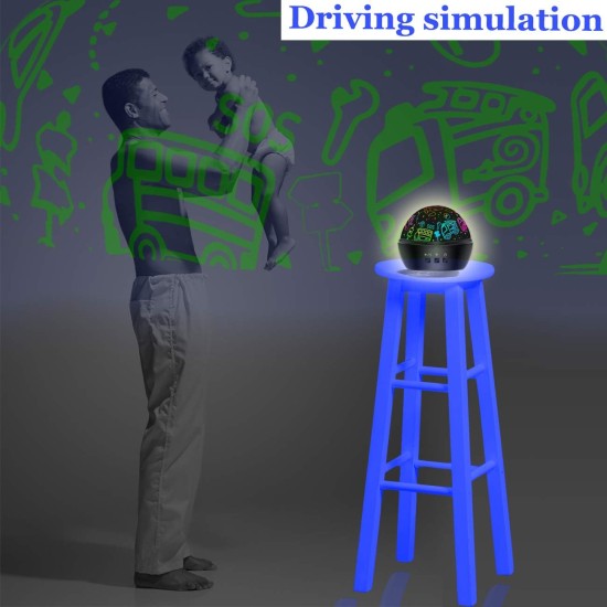 Veilleuse dinosaure pour garçons de 3 à 8 ans, projection de dinosaure 2 en 1 pour enfants de 2 à 10 ans, cadeaux pour garçons et filles, convient pour Noël, Noël, Noël, Pâques, anniversaire