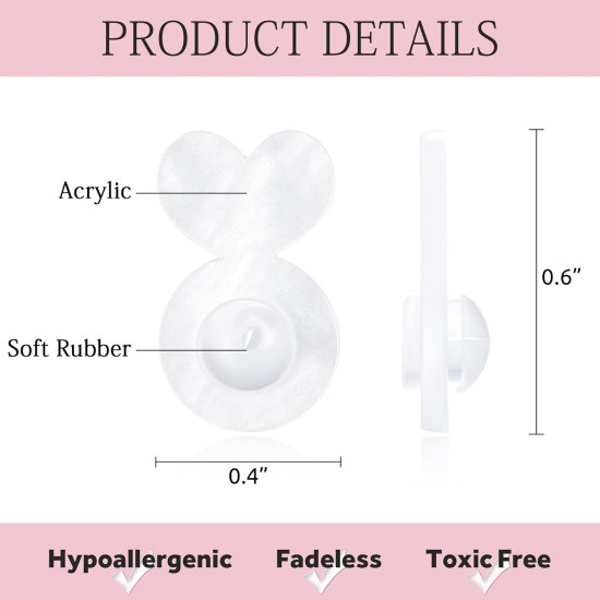 Lot de 32 + 200 fermoirs de boucles d'oreilles en silicone transparent pour supports de boucles d'oreilles lourdes, fermoirs de boucles d'oreilles en caoutchouc confortables pour gros clous, fermoirs de boucles d'oreilles de remplacement pour oreilles tom