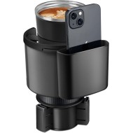 Extenseur de porte-gobelet de voiture, adaptateur d'extension de porte-gobelet pour voiture avec base réglable, compatible avec YETI 24/36/46 oz, HydroFlask 32/40 oz, grandes bouteilles d'eau de 2,7