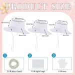 Silkfly Chapeau bob en coton blanc pour teinture par nouage, articles blancs à nouer, kit de teinture pour adultes, chapeau de plage en vrac
