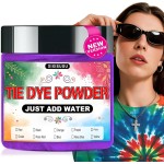 Poudre de teinture pour tissu violet vif – Teinture à action rapide pour tissus en coton et synthétiques – Teinture pour vêtements et loisirs créatifs résistante au lavage – Formule facile à mélanger à l'eau (violet, 113,4 g)