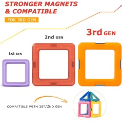 Coodoo Blocs magnétiques améliorés pour enfants en bas âge, jouets STEM robustes pour garçons et filles de 3 ans et plus, apprenant en jouant à des jeux pour les tout-petits, compatibles avec les blocs de construction des grandes marques – Kit de démarrag Coodoo Blocs magnétiques améliorés pour enfants en bas âge, jouets STEM robustes pour garçons et filles de 3 ans et plus, apprenant en jouant à des jeux pour les tout-petits, compatibles avec les blocs de construction des grandes marques – Kit de démarrag