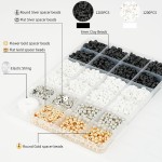 Gionlion Lot de 3 000 bracelets en perles d'argile pour femmes et adultes, kit de fabrication de bracelets, perles dorées pour la fabrication de bijoux, kit de bracelets à breloques, loisirs créatifs, cadeaux d'anniversaire, de Saint-Valentin