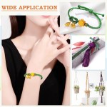 Cridoz Lot de 12 rouleaux de fil en nylon pour bracelets, cordon de soie en queue de rat satiné, cordon de perles soyeux pour Kumihimo, bracelets tressés, colliers pendentifs, macramé, cordons de porte-clés, fabrication de bijoux