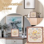 INFUNLY Kit d'art en bois en tissu d'abeille 17 x 17 cm, kit d'art en noyer avec tissu matelassé, kits d'artisanat en bois d'abeille avec instructions (français non garanti) Kits d'art à insérer pour l'artisanat, cadeaux d'anniversaire