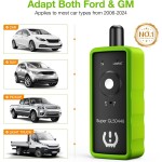 VXDAS Outil de réapprentissage TPMS 2 en 1 Super GL50448 pour GM et Ford avec bouton de commutation de modèle, activation de réinitialisation du moniteur de capteur de pression des pneus pour Buick/Cadillac/Chevrolet/GMC/Lincoln édition 2025 (vert)