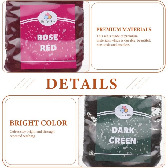 Operitacx 24 pièces de poudre de teinture pour cravate, colorants pour tissus de couleurs pour vêtements, recharges de poudre de teinture pour cravate, fournitures de fête pour enfants et adultes