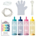 Tulip Kit de teinture en une étape, 4 couleurs à rayures, activité de bricolage et idée cadeau, multicolore