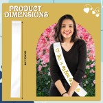 Ceinture blanche 5 pièces, 2 stylos dorés + 2 stylos argentés, ceinture vierge, fabriquer notre propre ceinture, ceintures pour concours, ceintures de fête