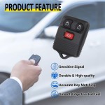 Lot de 2 clés à distance sans clé compatibles avec Ford F150 F250 F350 Escape Expedition Explorer Ranger, Lincoln, Mercury, Mazda et plus encore, remplacement pour CWTWB1U331 CWTWB1U345, 3 boutons (lot de 2)