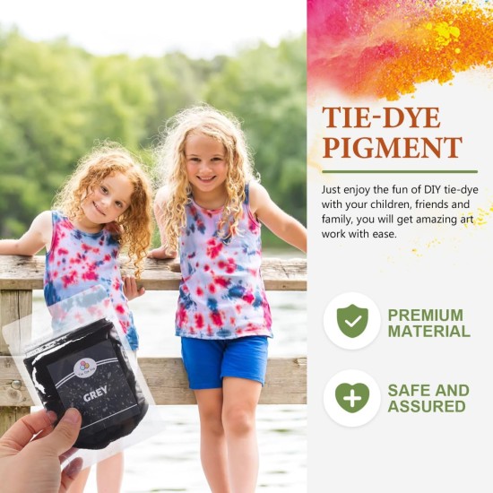 Operitacx 24 pièces de poudre de teinture pour cravate, colorants pour tissus de couleurs pour vêtements, recharges de poudre de teinture pour cravate, fournitures de fête pour enfants et adultes