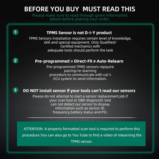 Capteur TPMS, capteur de surveillance de pression des pneus GM 315 MHz compatible pour Chevy Silverado GMC Cadillac Buick Pontiac Saturn Hummber Saab Remplace # 13598771 13598772 13586335 13581558 Lot de 4