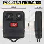 Lot de 2 clés à distance sans clé compatibles avec Ford F150 F250 F350 Escape Expedition Explorer Ranger, Lincoln, Mercury, Mazda et plus encore, remplacement pour CWTWB1U331 CWTWB1U345, 3 boutons (lot de 2)