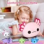 KMUYSL Jouets en peluche Axolotl pour garçons et filles âgés de 0 1 2 3 4 5 6 7 8 ans et plus - Animal en peluche Axolotl maman avec 4 bébés axolotls dans son ventre, cadeaux d'anniversaire de Noël pour bébé, tout-petit, enfants KMUYSL Jouets en peluche Axolotl pour garçons et filles âgés de 0 1 2 3 4 5 6 7 8 ans et plus - Animal en peluche Axolotl maman avec 4 bébés axolotls dans son ventre, cadeaux d'anniversaire de Noël pour bébé, tout-petit, enfants