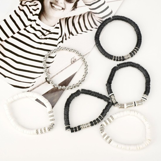 Gionlion Lot de 3 000 bracelets en perles d'argile pour femmes et adultes, kit de fabrication de bracelets, perles dorées pour la fabrication de bijoux, kit de bracelets à breloques, loisirs créatifs, cadeaux d'anniversaire, de Saint-Valentin