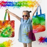 Vodolo Sacs blancs pour teinture (4 pièces), kits de teinture pour adultes, enfants, femmes, grands groupes, sacs fourre-tout en coton, articles à nouer, fournitures de fête Vodolo Sacs blancs pour teinture (4 pièces), kits de teinture pour adultes, enfants, femmes, grands groupes, sacs fourre-tout en coton, articles à nouer, fournitures de fête