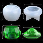 Juome Moules en résine pour pots en silicone, pots à champignons, moules en silicone avec couvercle pour moulage en résine époxy pour boîte de rangement de bijoux, récipient à bonbons, décoration de la maison