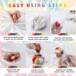 Kit de teinture à nouer 18 couleurs, avec 12 sacs vierges à cordon de serrage, teinture en tissu pour femmes, hommes, avec élastiques, gants, film plastique et nappes pour famille, amis, groupes, fournitures de fête