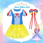 16 pièces de vêtements de princesse pour petite fille, ensemble cadeau de costume de jeu de rôle, tenue de jeu de simulation de sirène de princesse, jouets pour petites filles, cadeaux de fête d'anniversaire cosplay pour filles âgées de 3 4 5 6 7 ans et p