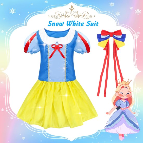 16 pièces de vêtements de princesse pour petite fille, ensemble cadeau de costume de jeu de rôle, tenue de jeu de simulation de sirène de princesse, jouets pour petites filles, cadeaux de fête d'anniversaire cosplay pour filles âgées de 3 4 5 6 7 ans et p