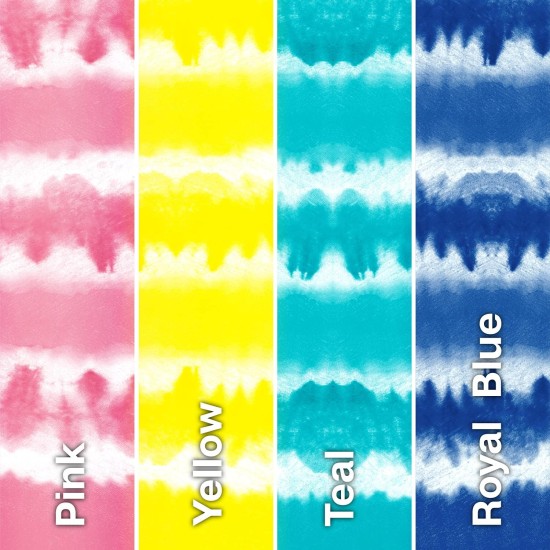 Tulip Kit de teinture en une étape, 4 couleurs à rayures, activité de bricolage et idée cadeau, multicolore