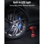 AVID POWER Compresseur d'air portable, pompe à pneu de voiture sans fil 20 V, compresseur d'air alimenté par batterie rechargeable avec adaptateur 12 V DC, manomètre numérique