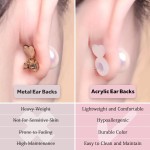 Lot de 32 + 200 fermoirs de boucles d'oreilles en silicone transparent pour supports de boucles d'oreilles lourdes, fermoirs de boucles d'oreilles en caoutchouc confortables pour gros clous, fermoirs de boucles d'oreilles de remplacement pour oreilles tom