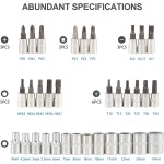 Jeu de 46 tournevis, clé à cliquet à petite douille, jeu de douilles métriques de 1/4 pouces et de clés à cliquet avec barre d'extension, ensemble d'outils compacts de mise à niveau pour voiture