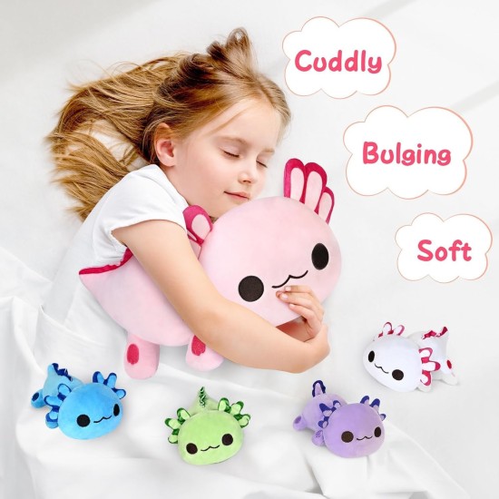 KMUYSL Jouets en peluche Axolotl pour garçons et filles âgés de 0 1 2 3 4 5 6 7 8 ans et plus - Animal en peluche Axolotl maman avec 4 bébés axolotls dans son ventre, cadeaux d'anniversaire de Noël pour bébé, tout-petit, enfants KMUYSL Jouets en peluche Axolotl pour garçons et filles âgés de 0 1 2 3 4 5 6 7 8 ans et plus - Animal en peluche Axolotl maman avec 4 bébés axolotls dans son ventre, cadeaux d'anniversaire de Noël pour bébé, tout-petit, enfants