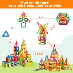 Coodoo Blocs magnétiques améliorés pour enfants en bas âge, jouets STEM robustes pour garçons et filles de 3 ans et plus, apprenant en jouant à des jeux pour les tout-petits, compatibles avec les blocs de construction des grandes marques – Kit de démarrag