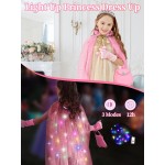 Déguisement de princesse lumineux pour filles de 3, 4, 5, 6 ans, vêtements d'habillage pour tout-petits, jouet de princesse, cadeau d'anniversaire pour enfants