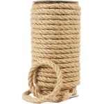 Ficelle de jute naturelle, rouleau de corde de jute de 8 mm x 50 pieds, ficelle épaisse robuste pour griffoir de chat, regroupement, jardinage et bricolage