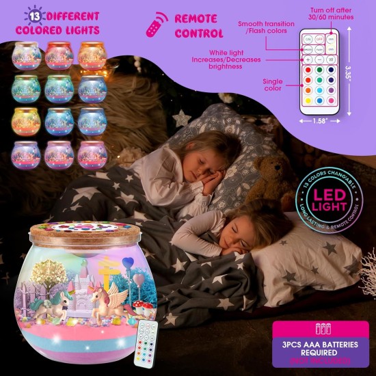 Kit d'artisanat de terrarium licorne pour enfants : Veilleuse LED Jouets DIY avec télécommande – Cadeaux d'anniversaire amusants pour les filles âgées de 5 6 7 8 9 10 ans – Ensemble d'activités d'art et d'artisanat créatifs Kit d'artisanat de terrarium licorne pour enfants : Veilleuse LED Jouets DIY avec télécommande – Cadeaux d'anniversaire amusants pour les filles âgées de 5 6 7 8 9 10 ans – Ensemble d'activités d'art et d'artisanat créatifs