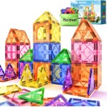 Carreaux magnétiques Jouets pour tout-petits Blocs de construction magnétiques pour enfants âgés de 3 à 12 ans Jouets éducatifs STEM pour filles et garçons Jouets sensoriels pour enfants autistes Incontournables en classe Panier de Pâques pour tout-petits