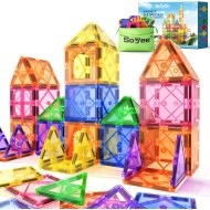 Carreaux magnétiques Jouets pour tout-petits Blocs de construction magnétiques pour enfants âgés de 3 à 12 ans Jouets éducatifs STEM pour filles et garçons Jouets sensoriels pour enfants autistes Incontournables en classe Panier de Pâques pour tout-petits