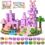 Blocs magnétiques, blocs de construction magnétiques 100 pièces, jouets sensoriels STEM avec construction de château de princesse – tuiles magnétiques créatives pour les tout-petits âgés de 3 ans et plus, garçons et filles – cadeaux de fête d'anniversaire