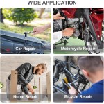 Jeu de 46 tournevis, clé à cliquet à petite douille, jeu de douilles métriques de 1/4 pouces et de clés à cliquet avec barre d'extension, ensemble d'outils compacts de mise à niveau pour voiture