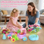 DAISRED Kits d'artisanat de fleurs, jouets, paniers de Pâques, cadeaux pour enfants, arts et travaux manuels pour filles âgées de 4 à 6 à 8 ans, kit de fabrication de fleurs DIY pour enfants, cadeaux d'anniversaire pour filles et garçons de 4, 5, 6, 7, 8,
