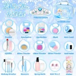 INNOCHEER Kit de maquillage pour enfants de 3 à 5 ans, kit de maquillage pour enfants de 3 à 5 ans, jouets La Reine des Neiges pour enfants, faux maquillage, jouets cadeaux pour filles de 3, 4, 5, 6, 7 ans et plus (pas de vrai maquillage)